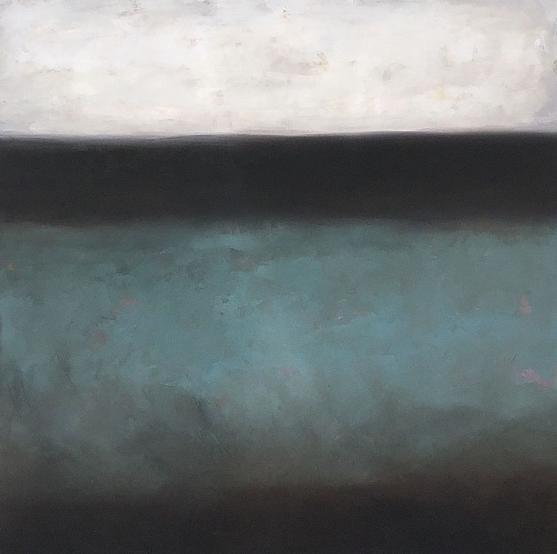 Painting by Veronica Dooley titled A CONSTANT HORIZON - Oil on Canvas · 80cm x 80cm